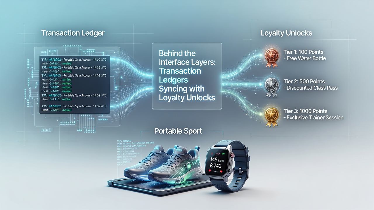 Illustration of data flow between mobile betting apps, ledger databases, and loyalty reward engines