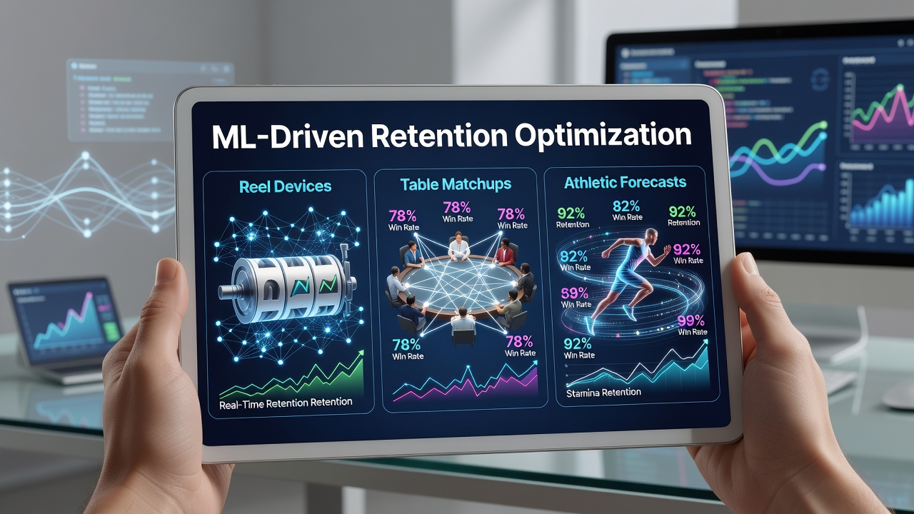 Machine learning models analyzing user data on mobile gambling platforms for slots, table games, and sports betting