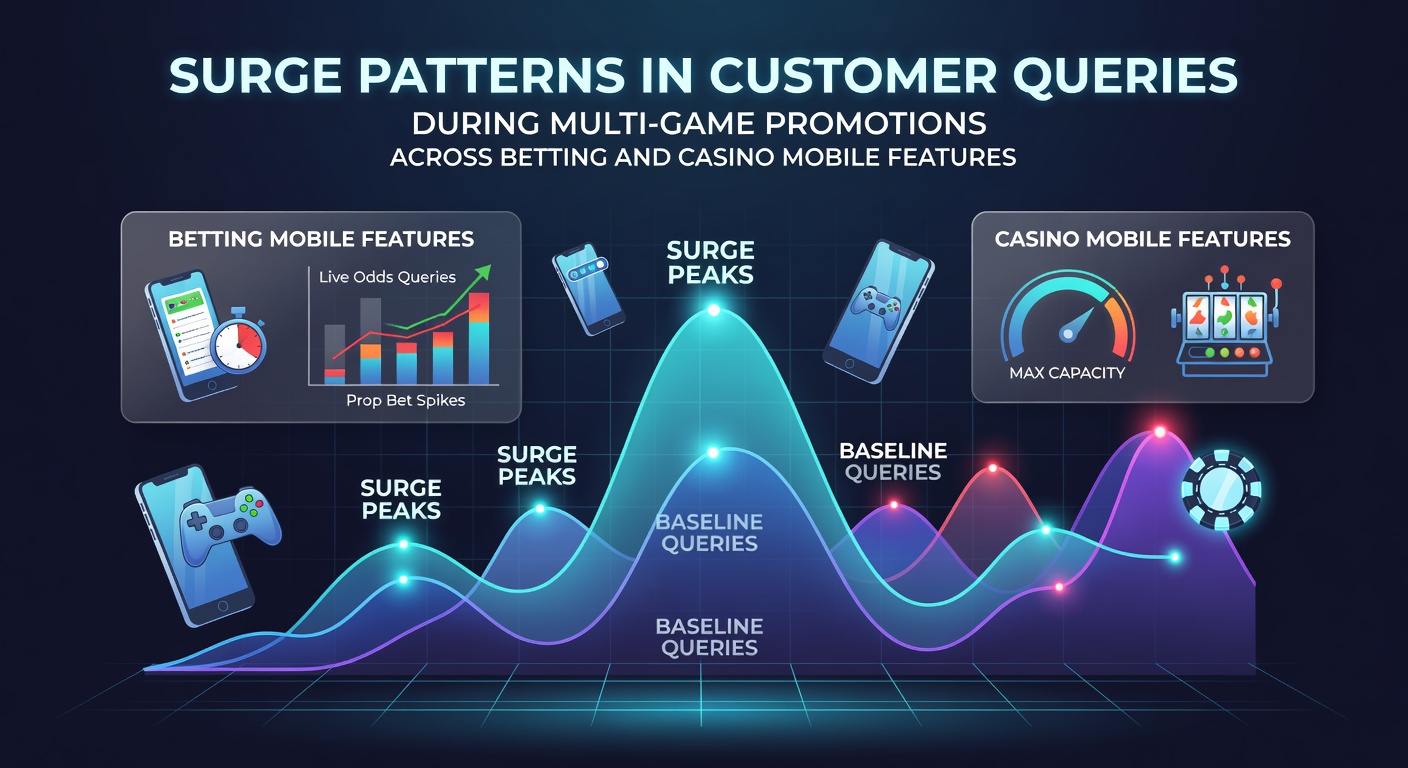 Mobile app interface showing increased query volumes during multi-game promotions on betting and casino platforms