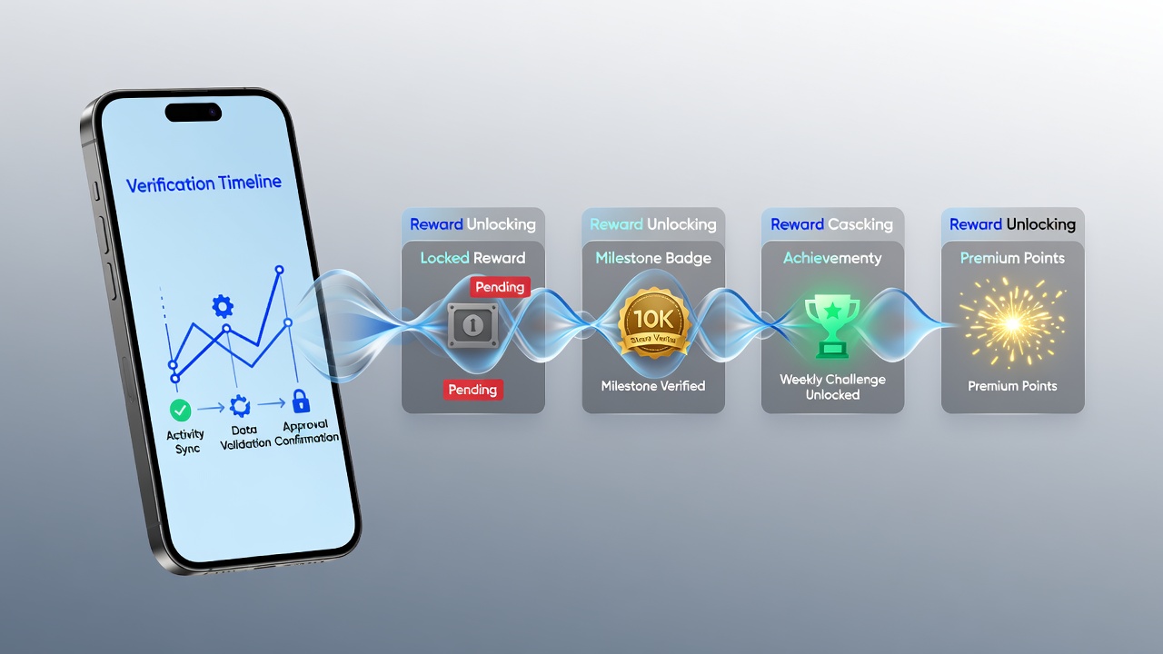Flowchart diagram illustrating verification stages and reward unlocking sequence in mobile betting platforms